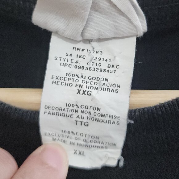 Vintage Champion blue tag logo tee black shirt 70s Oversized Logo Size XXL - Picture 8 of 11